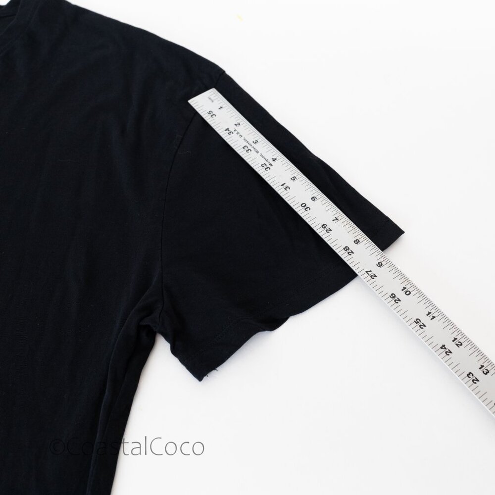 Set of 2 Supima Cotton Mens 3XL V-neck T-shirt Black Firenze Italian Classic Tee - Picture 9 of 9